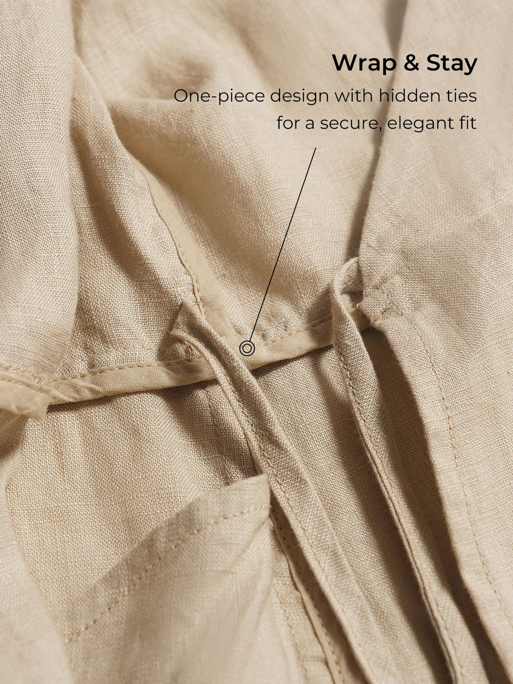 100% Linen One-Piece Belted Maxi Dress CORA