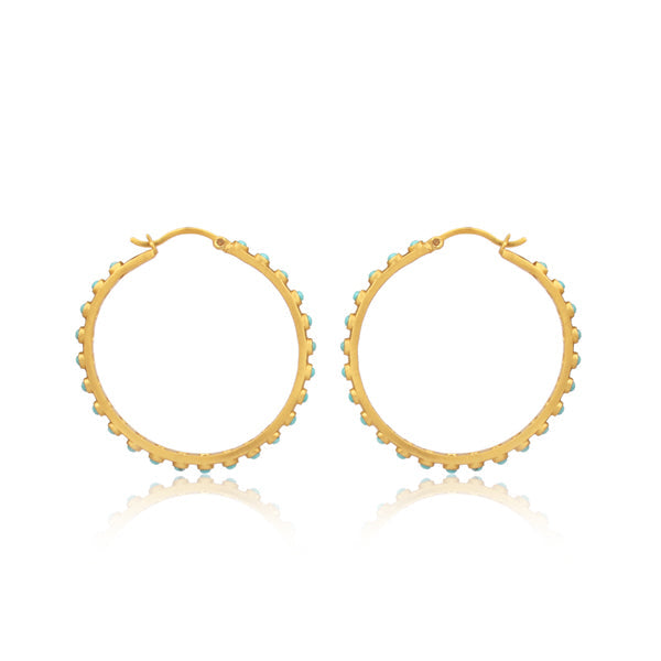 Turquoise Hoop Earrings
