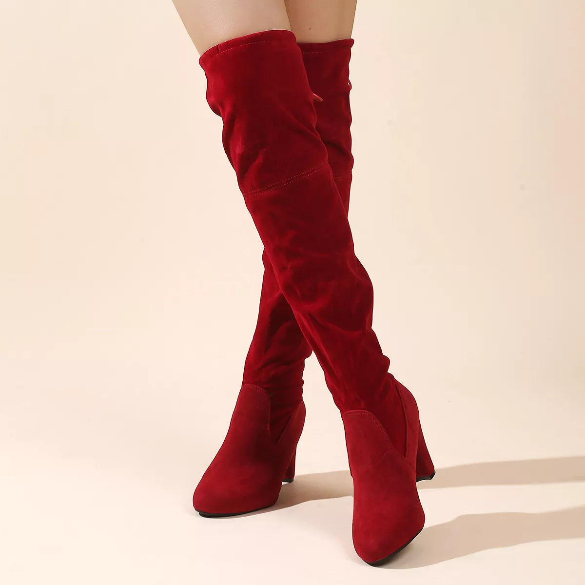 Over-the-Knee High Heel Boots