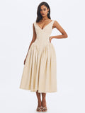 Chelsea Ivory Jacquard Ruched Bust Sweetheart Midi Dress