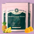 Vital Source Nutrition - Premium Feminine Balance Gummies - for Women’s Health & Wellness - Immune Support - Vegan, Gluten-Free - Hawaiian Pineapple - 60 Gummies - 30 Servings