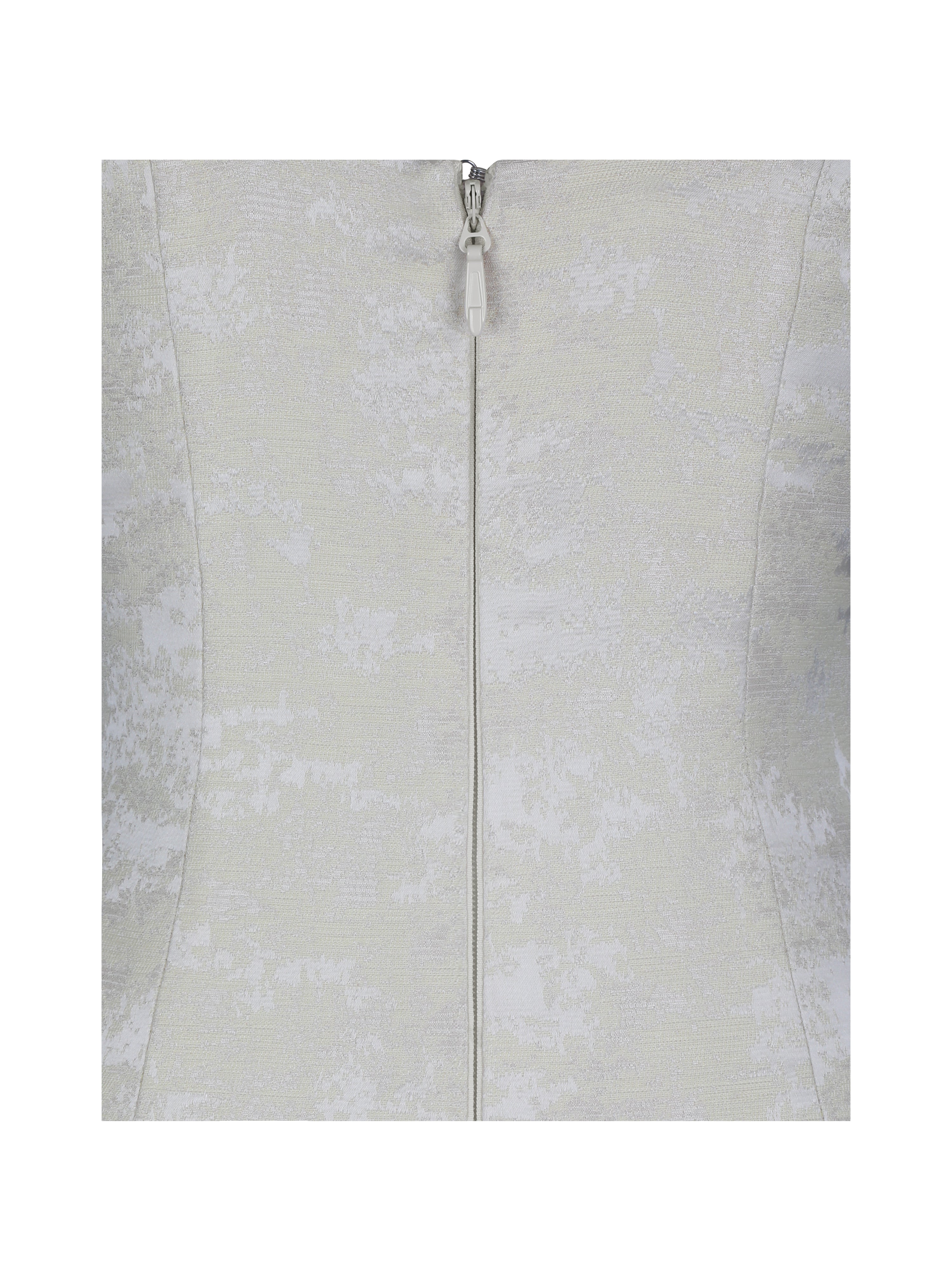 Chelsea Ivory Jacquard Ruched Bust Sweetheart Midi Dress