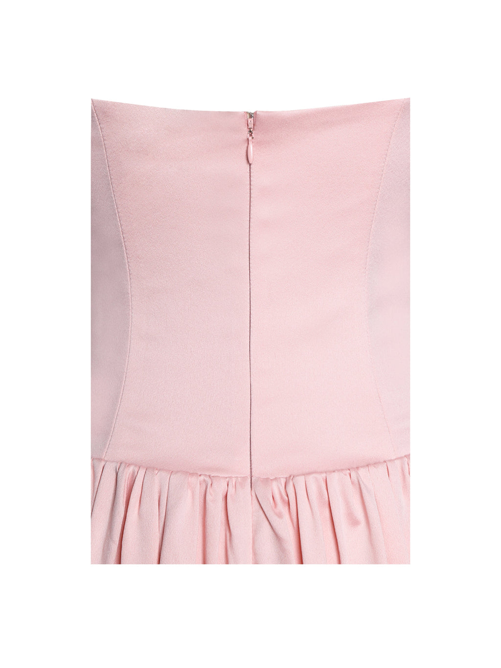 Najwa Baby Pink Ruched Breast Drop Waist Maxi Dress