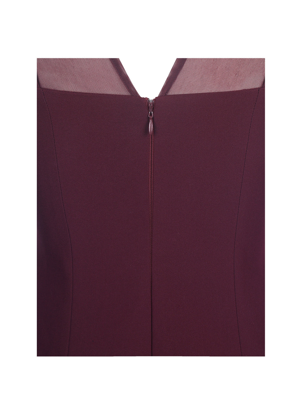 Natasha Burgundy Faux Two-Piece Turtleneck Mini Dress