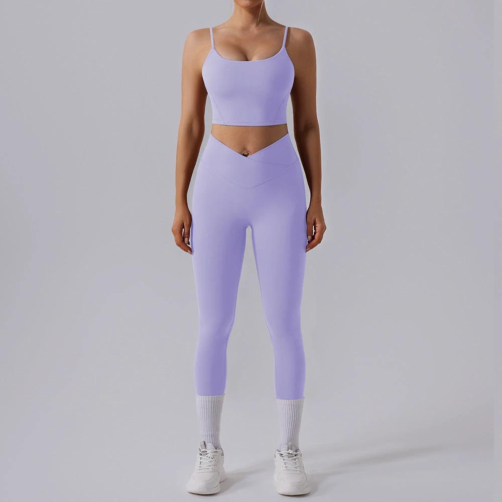 High Waist Tight Yoga Workout Clothes Sports Suit Women