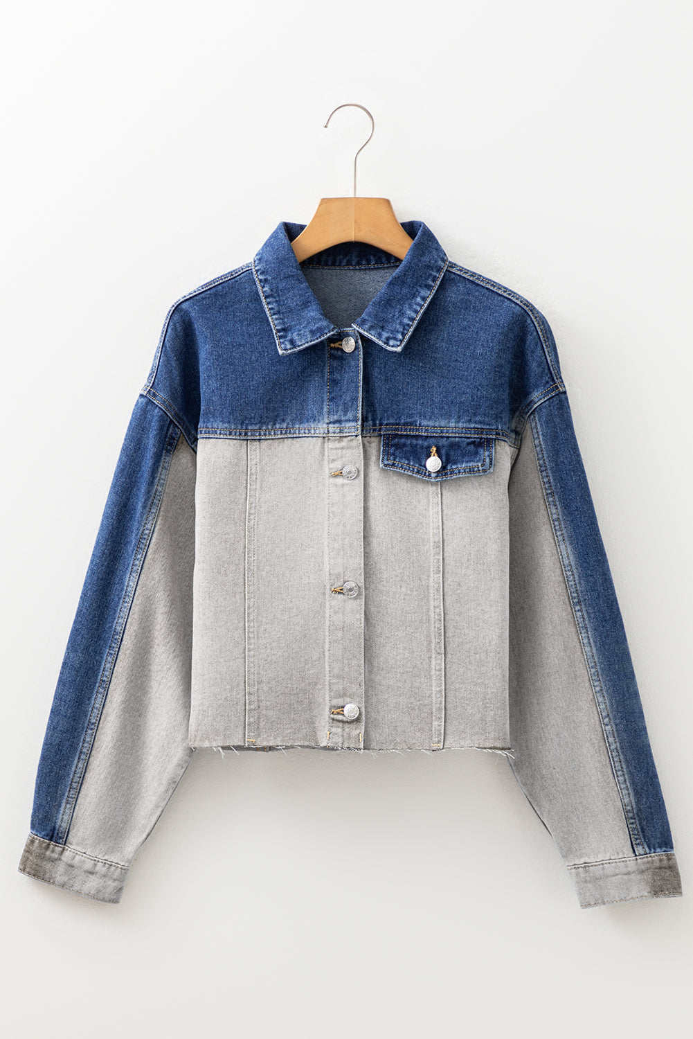 Kikki Detail Distress Denim Jacket