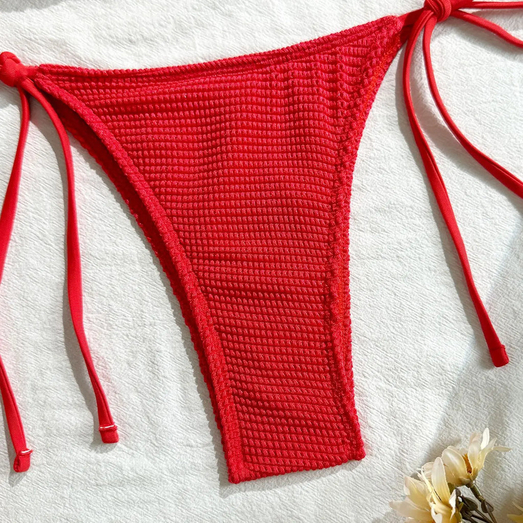 2025 new solid color mesh long skirt split swimsuit swimsuit three-piece set bikini
