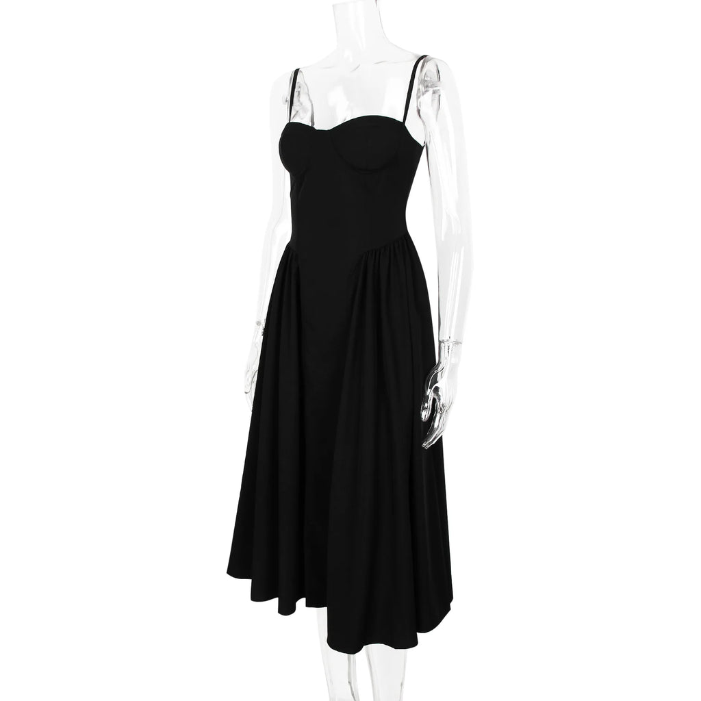 Elegant Midi Dress Red Night Date Dress