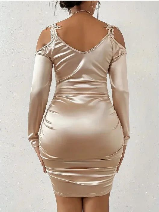 Sweetheart Neck Wrap Party Dress