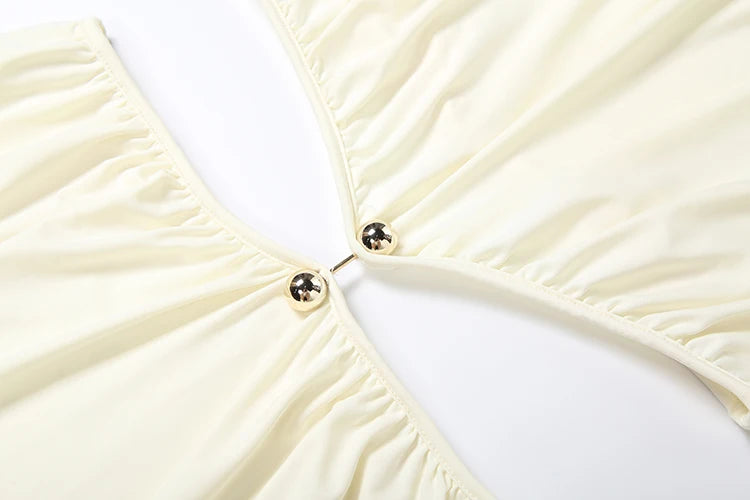 Shirring Waistless Maxi Dress