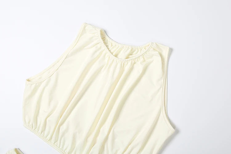 Shirring Waistless Maxi Dress
