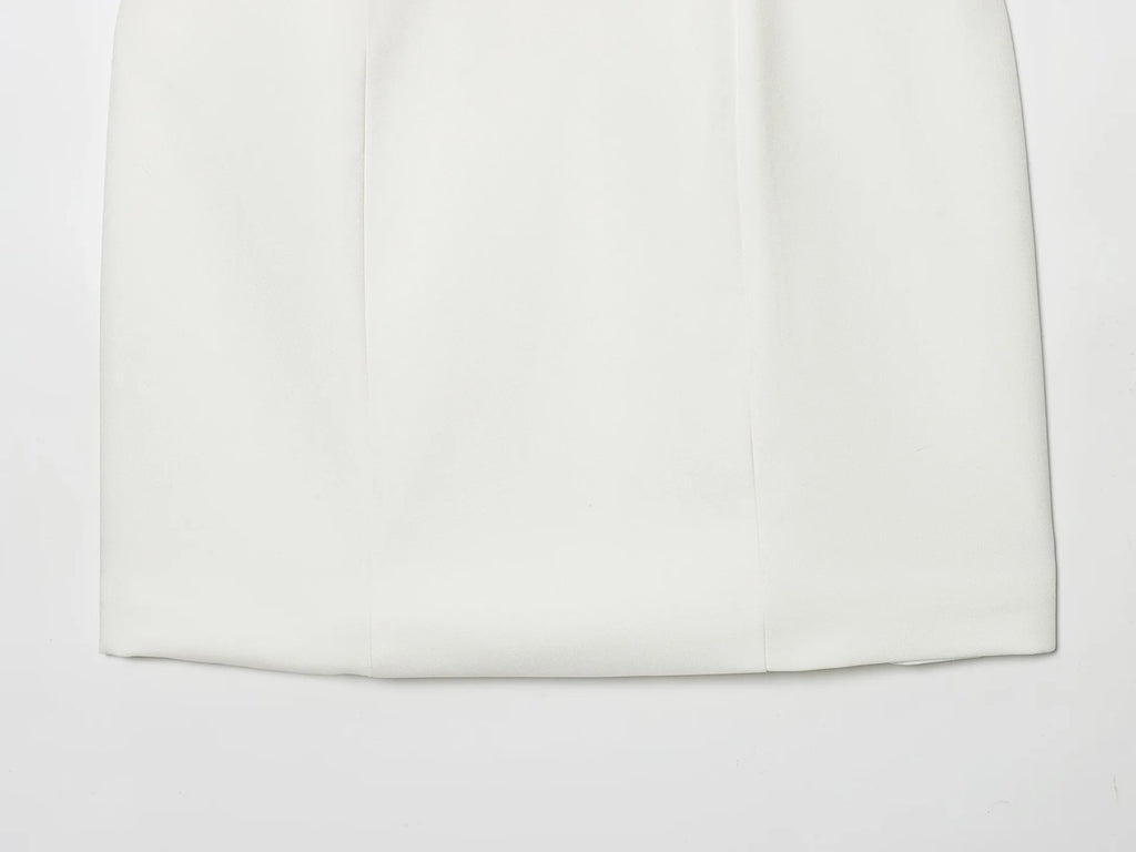 Elegant Waist-Cinching Sleeveless Short Dress Women's Round-Neck Short Cape Birthday Dress Banquet Party Dress
