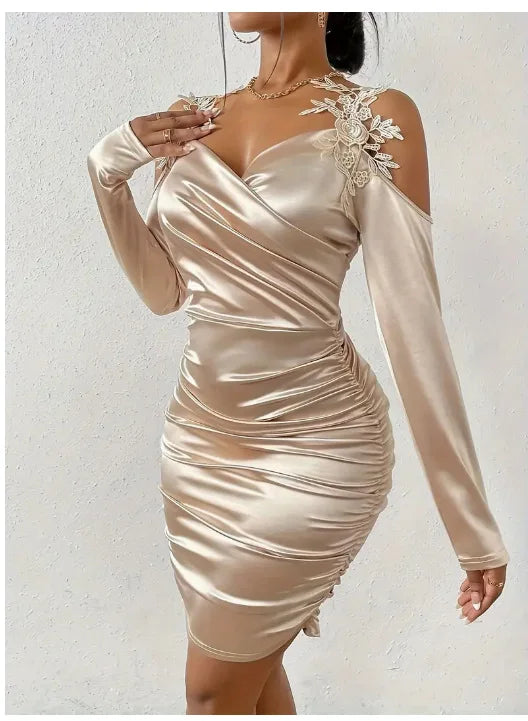 Sweetheart Neck Wrap Party Dress