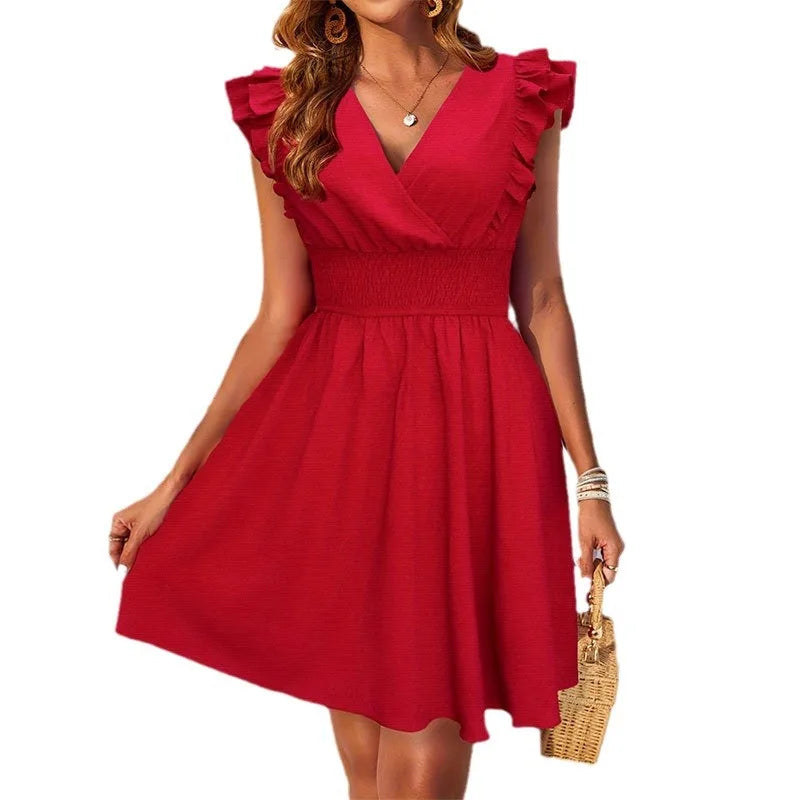 Elegant Red Mini Dress