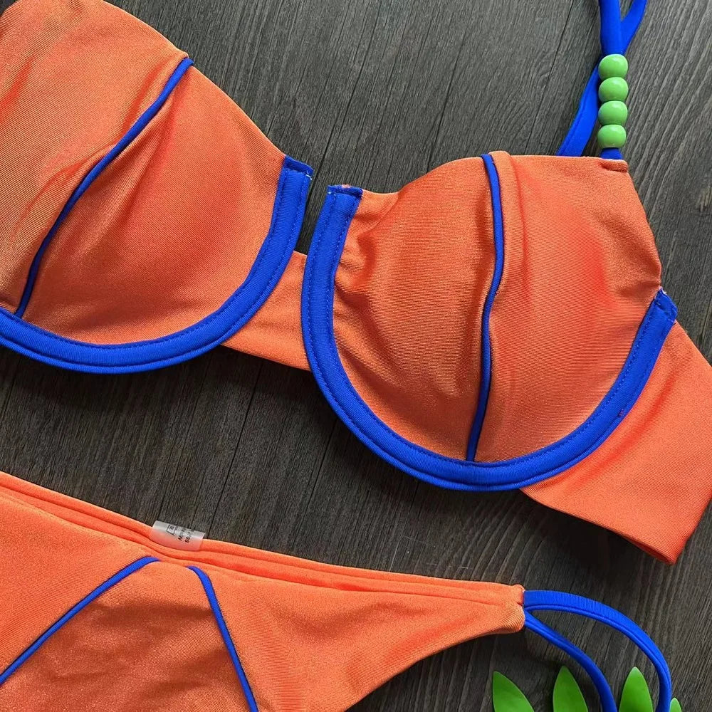 RUOTONGSEPT New Sexy Push up Bikini Set Swimsuit Women's low-waist Swimwear For Female Two Piece Beachwear Bathing Suit