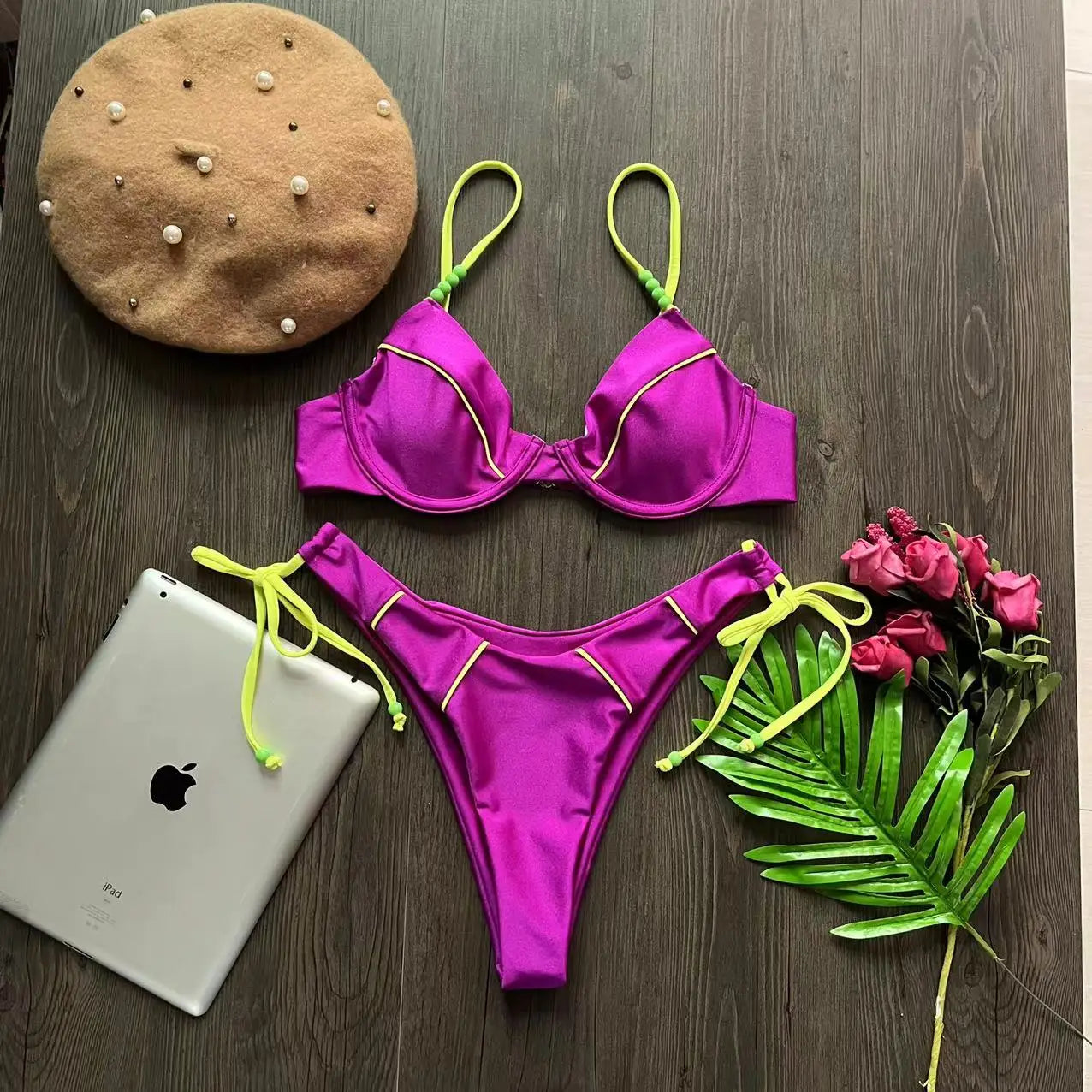 RUOTONGSEPT New Sexy Push up Bikini Set Swimsuit Women's low-waist Swimwear For Female Two Piece Beachwear Bathing Suit