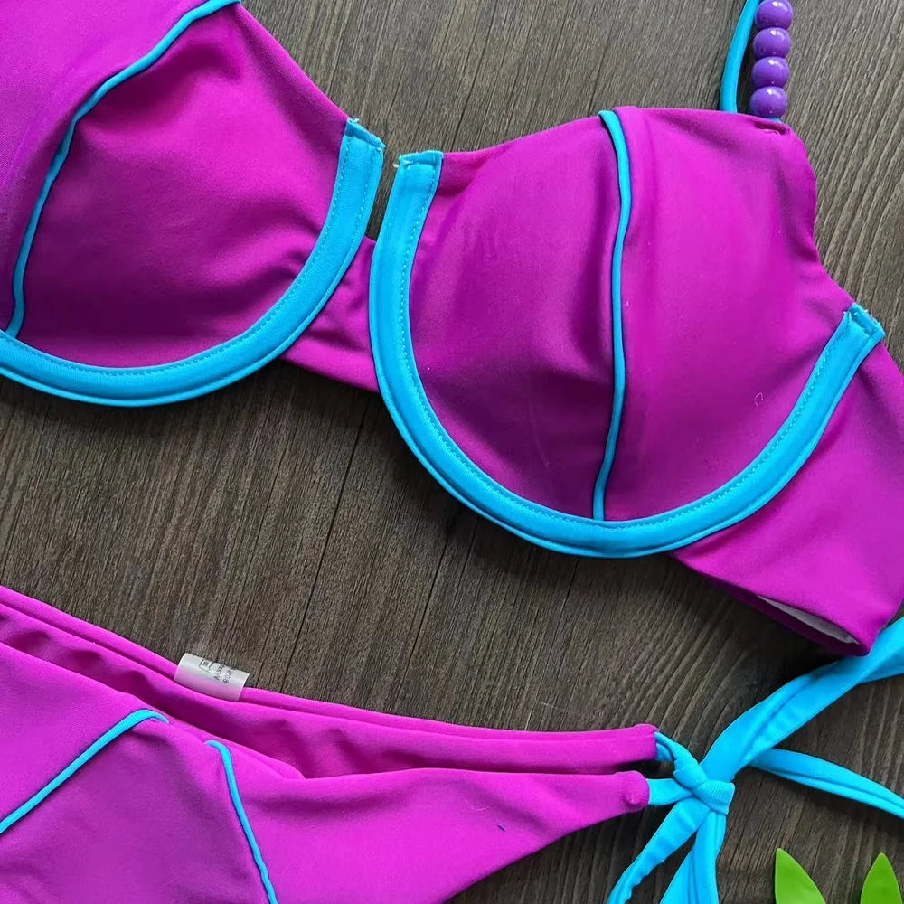 RUOTONGSEPT New Sexy Push up Bikini Set Swimsuit Women's low-waist Swimwear For Female Two Piece Beachwear Bathing Suit