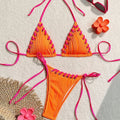 New Women's Sexy Bikinis Swimwear Summer Holiday Beach Swim Wear Bathing Suits Female Solid Color Bandage Pool Bather Bikini Set