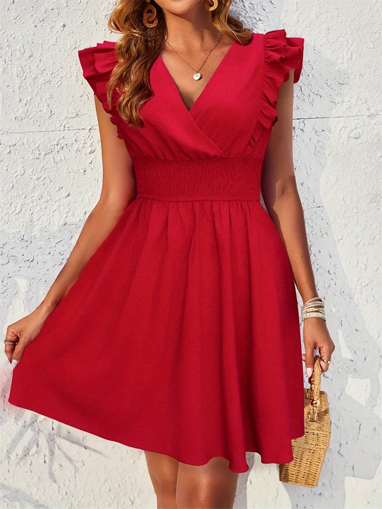 Elegant Red Mini Dress