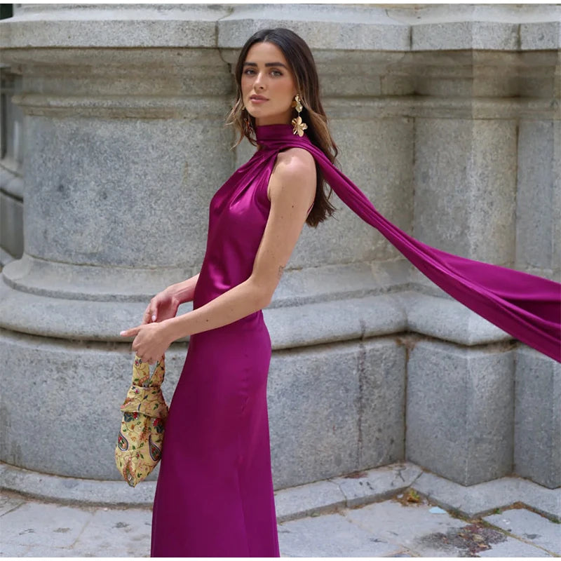 Satin Ribbon Party Dress