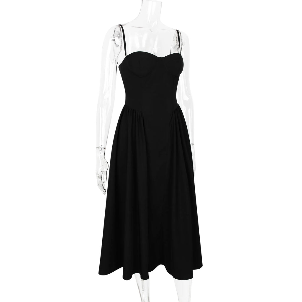 Elegant Midi Dress Red Night Date Dress