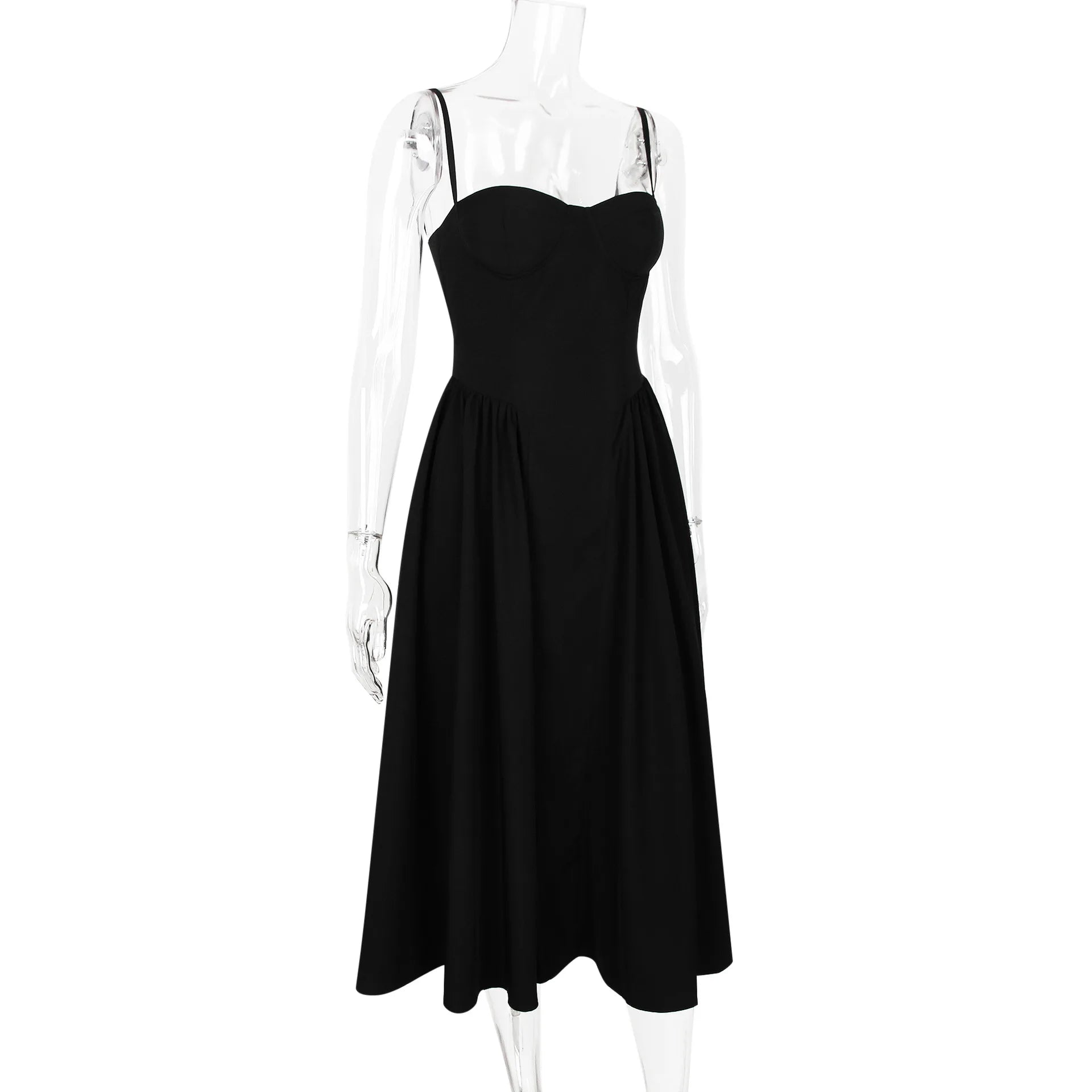 Elegant Midi Dress Red Night Date Dress