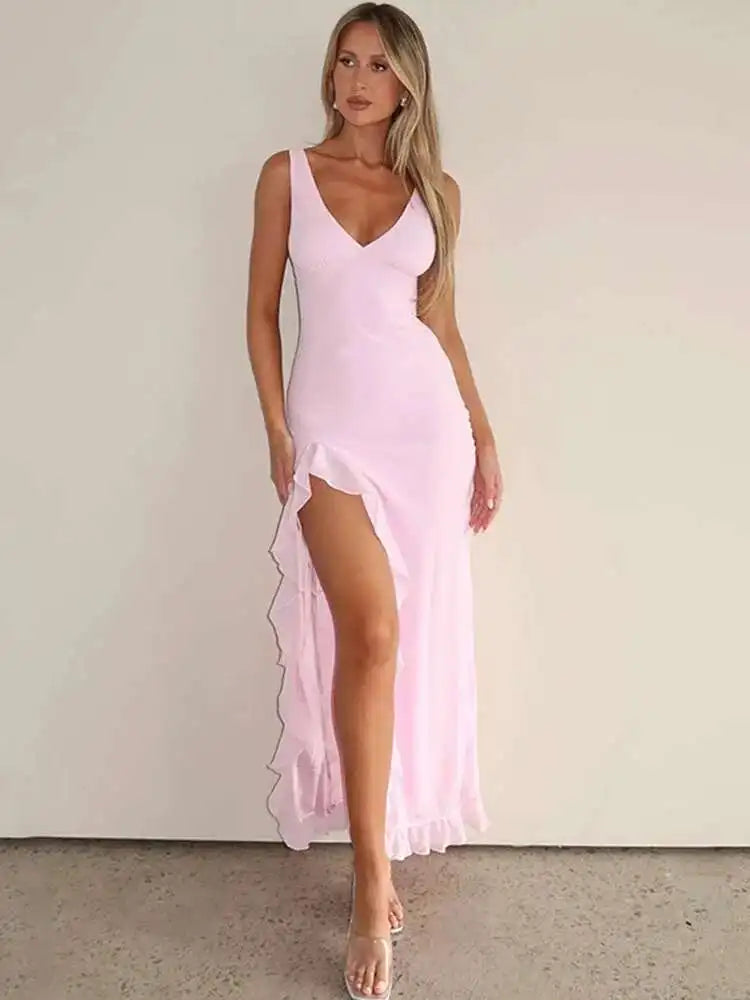 Avrilyaan Ruffle High Split
