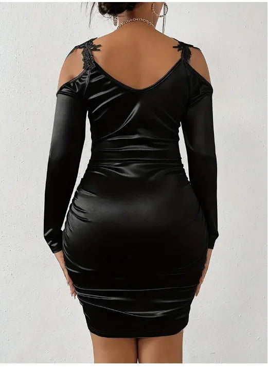 Sweetheart Neck Wrap Party Dress