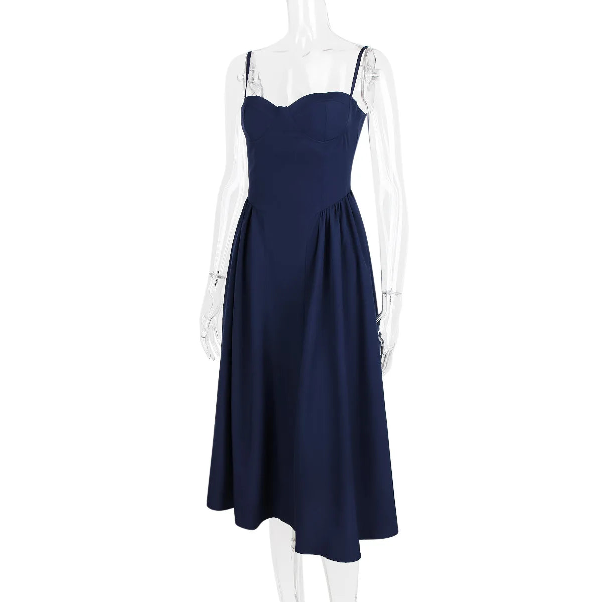Elegant Midi Dress Red Night Date Dress