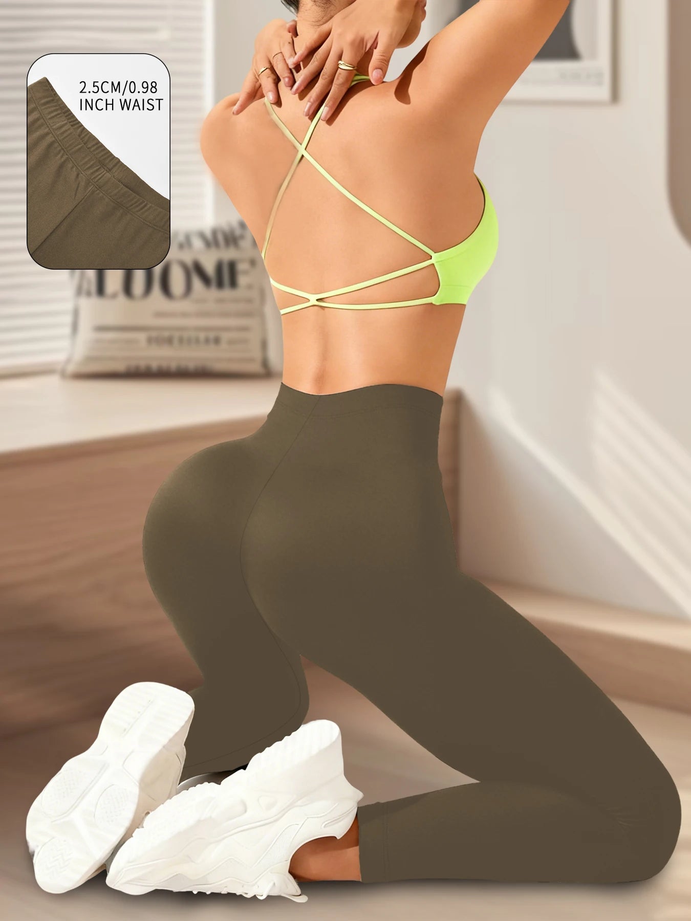 Low Rise Super Soft Leggings for Women - High Elasticity Tights for Yoga Running Workout Casual Wear