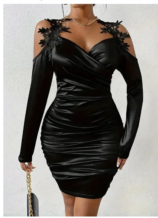 Sweetheart Neck Wrap Party Dress