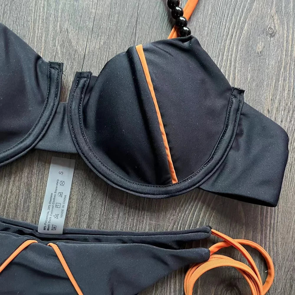 RUOTONGSEPT New Sexy Push up Bikini Set Swimsuit Women's low-waist Swimwear For Female Two Piece Beachwear Bathing Suit