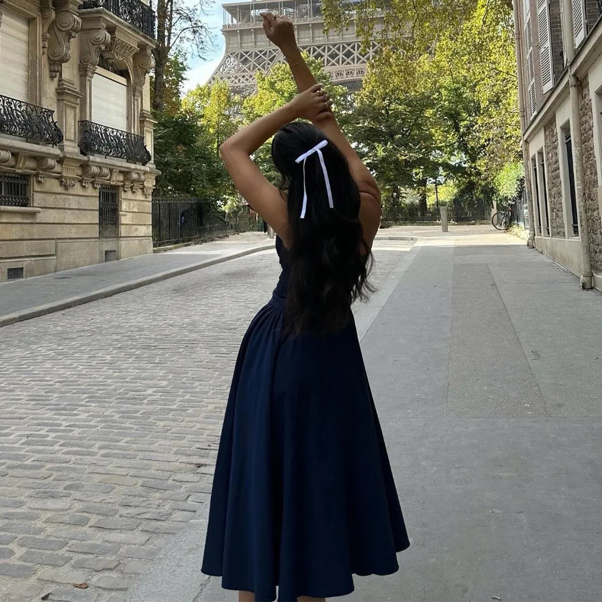 Elegant Midi Dress Red Night Date Dress