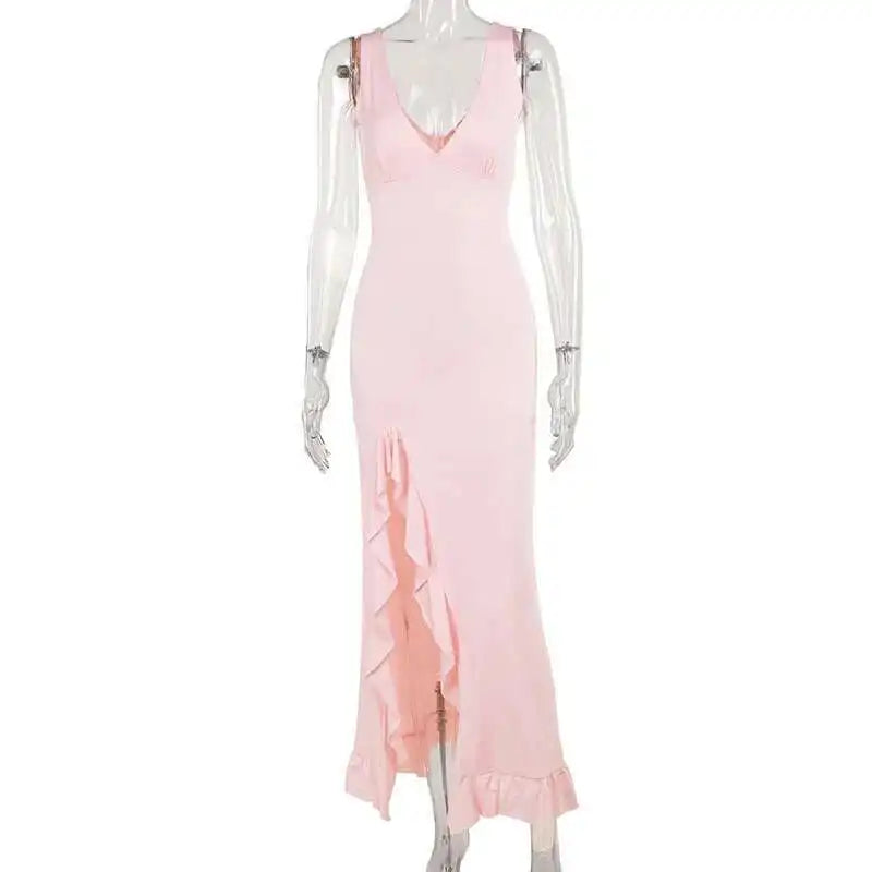 Avrilyaan Ruffle High Split