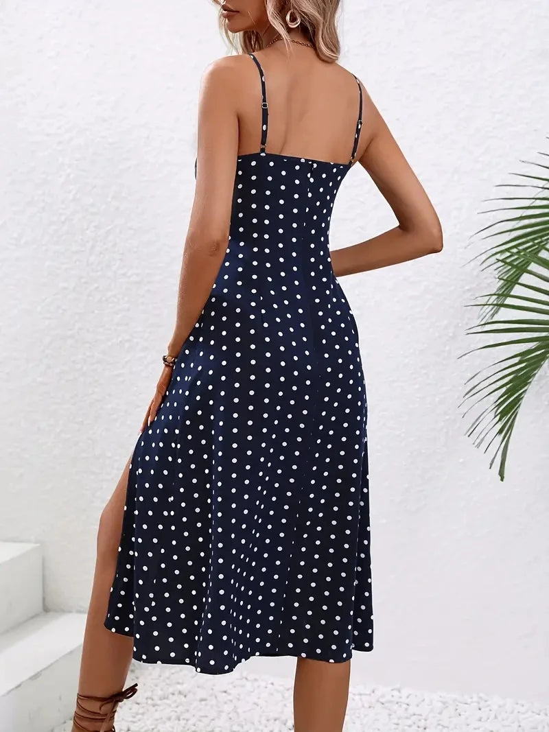 Floral Print Spaghetti Straps Summer Boho Dress