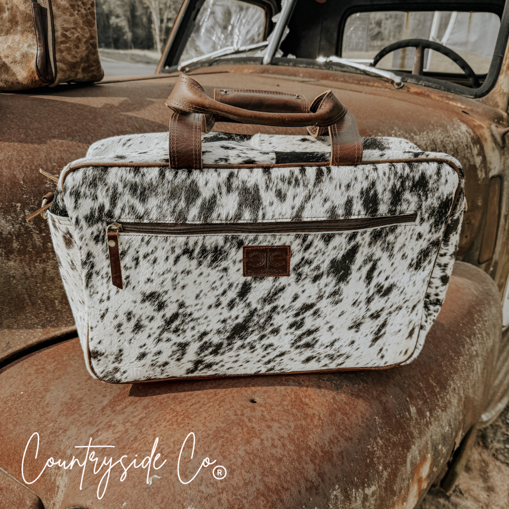Saddlemen Carry All Cowhide Duffle Travel Bag