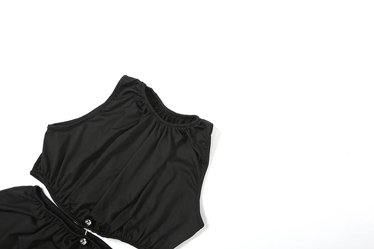 Shirring Waistless Maxi Dress
