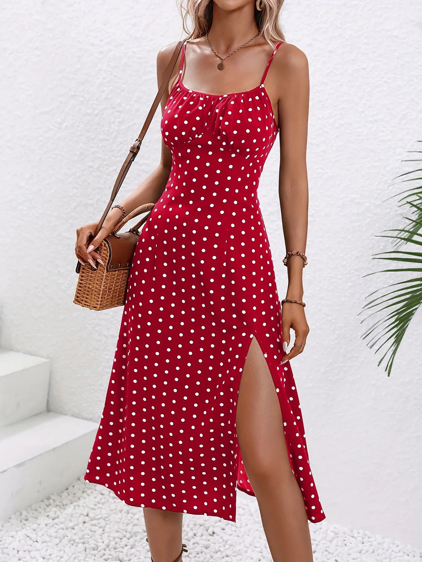 Floral Print Spaghetti Straps Summer Boho Dress