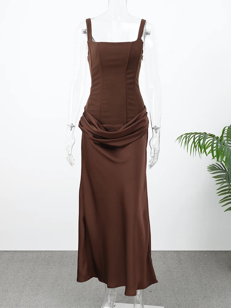 Halter Mini Dress Women Pleated Sleeveless Backless