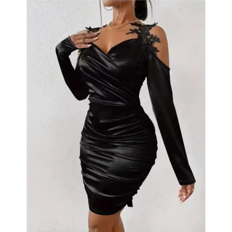 Sweetheart Neck Wrap Party Dress