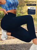 Low Rise Super Soft Leggings for Women - High Elasticity Tights for Yoga Running Workout Casual Wear