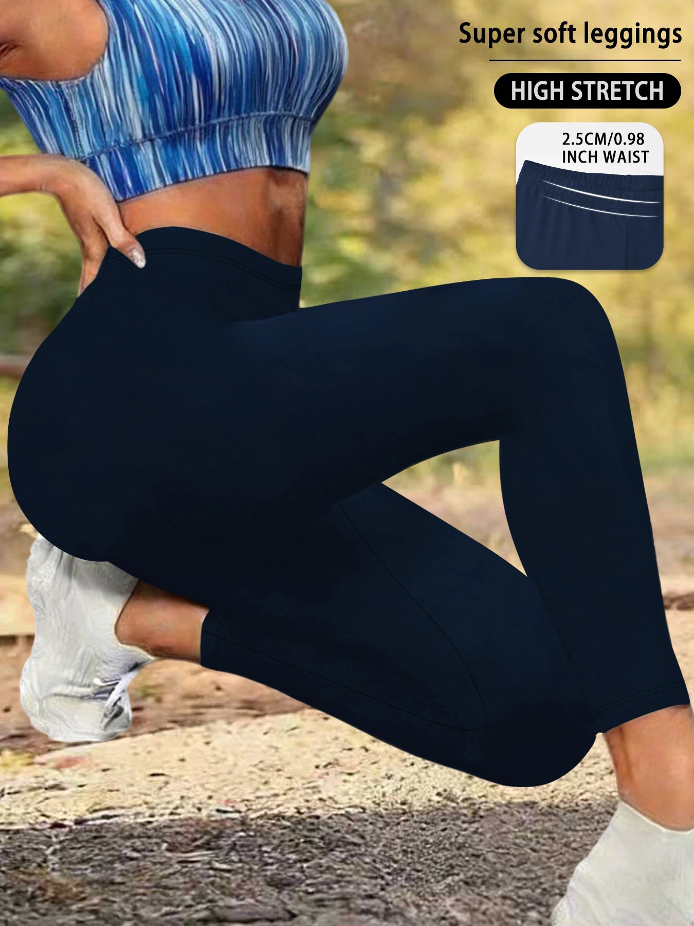 Low Rise Super Soft Leggings for Women - High Elasticity Tights for Yoga Running Workout Casual Wear