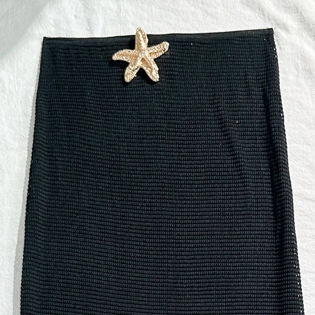 2025 new solid color mesh long skirt split swimsuit swimsuit three-piece set bikini
