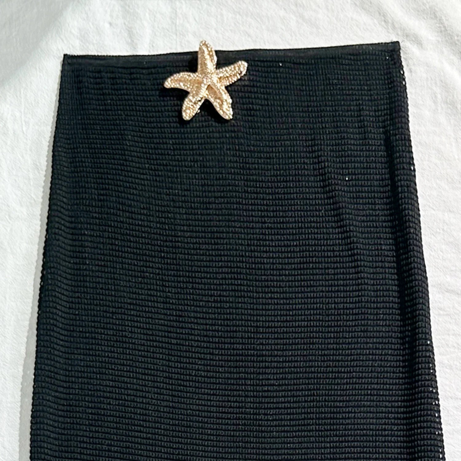 2025 new solid color mesh long skirt split swimsuit swimsuit three-piece set bikini