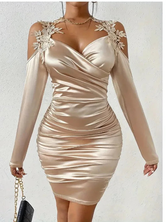 Sweetheart Neck Wrap Party Dress