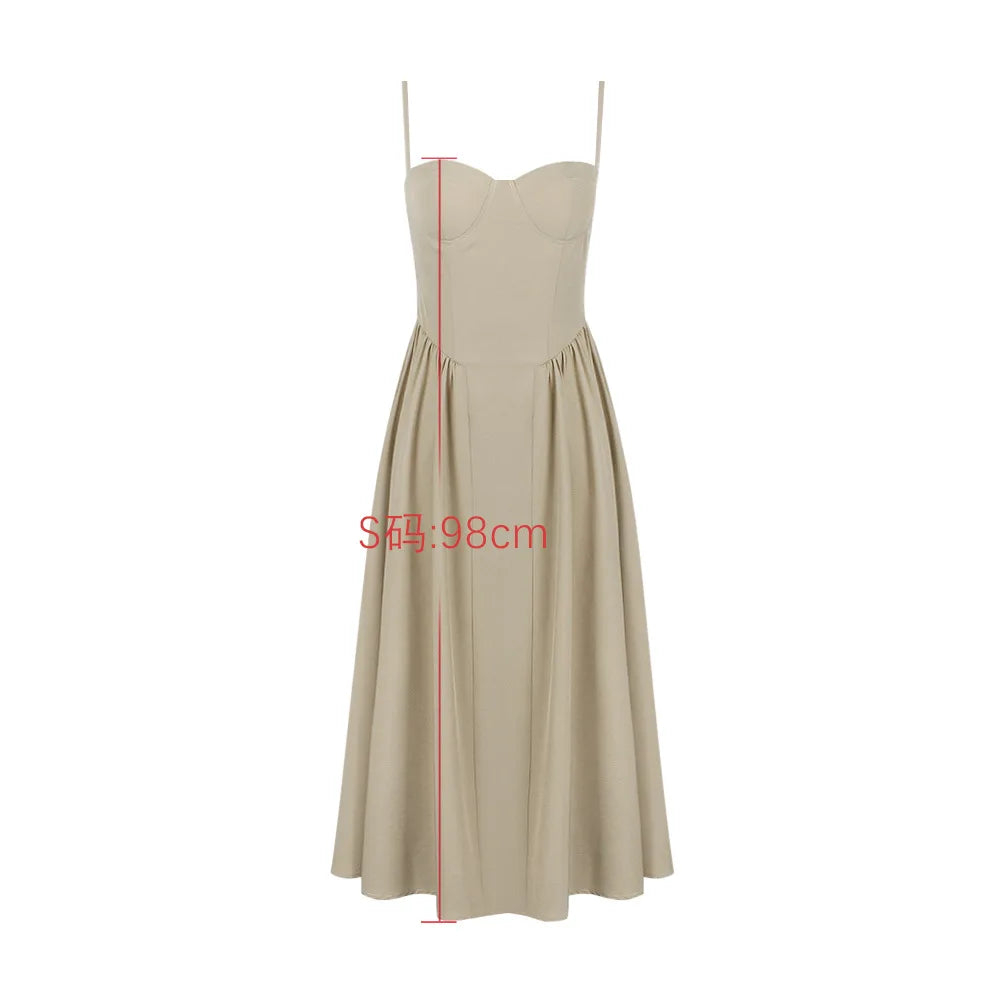 Elegant Midi Dress Red Night Date Dress