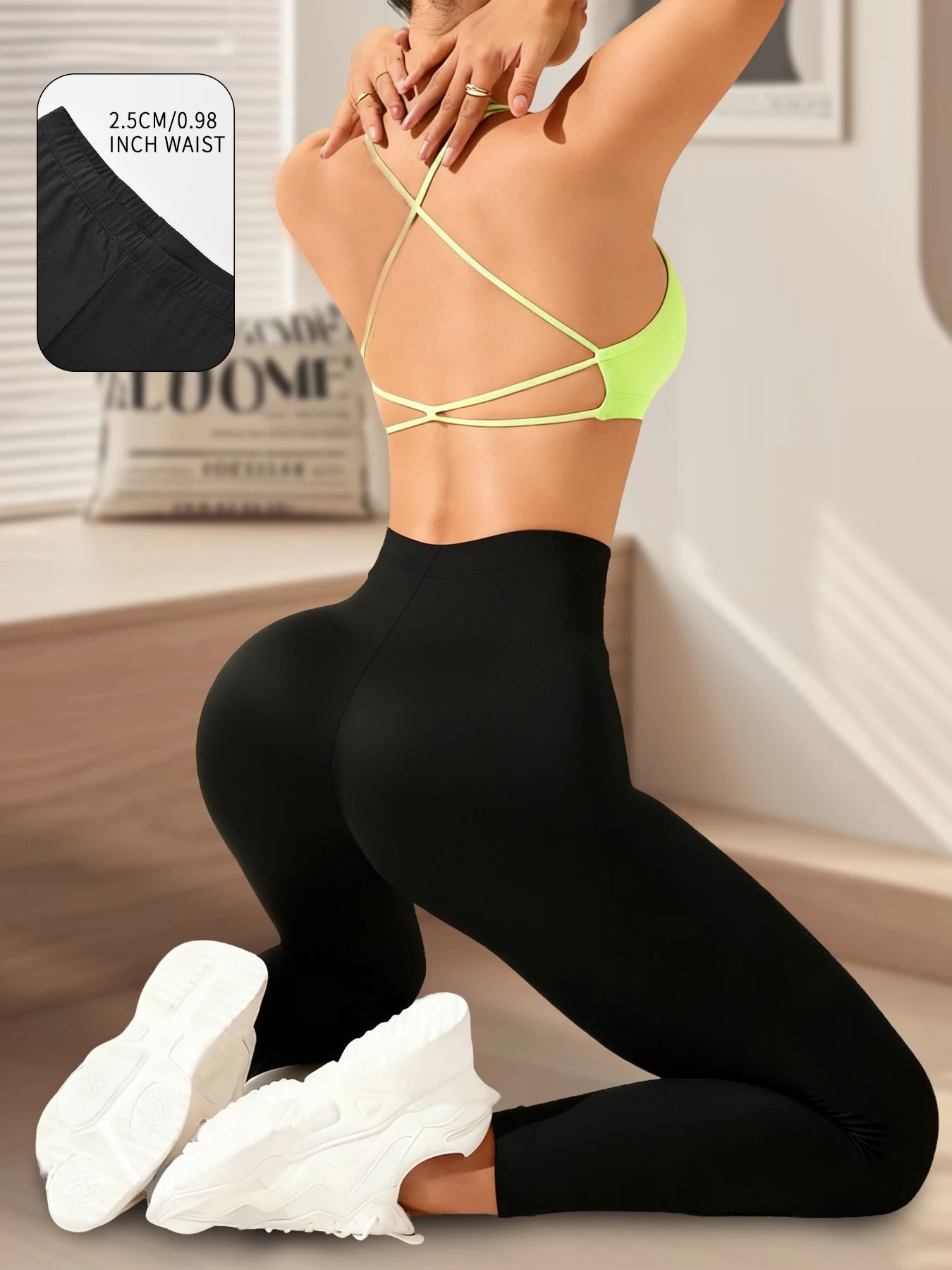 Low Rise Super Soft Leggings for Women - High Elasticity Tights for Yoga Running Workout Casual Wear