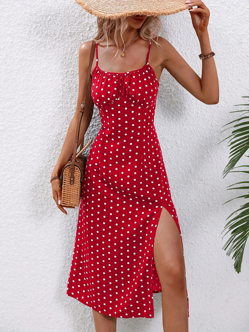 Floral Print Spaghetti Straps Summer Boho Dress