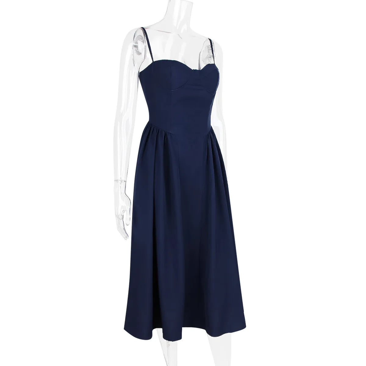 Elegant Midi Dress Red Night Date Dress