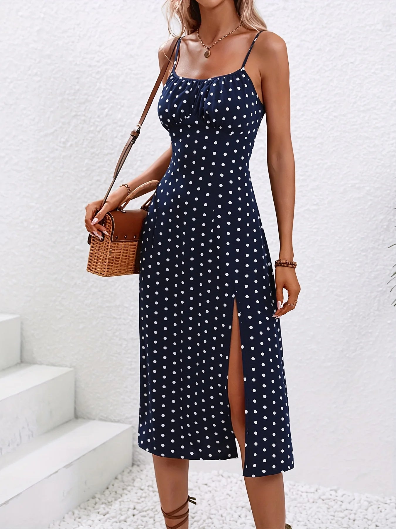 Floral Print Spaghetti Straps Summer Boho Dress